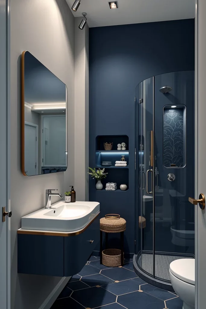 57 Navy Blue Bathroom Decor Ideas For A Stylish And Luxurious Space