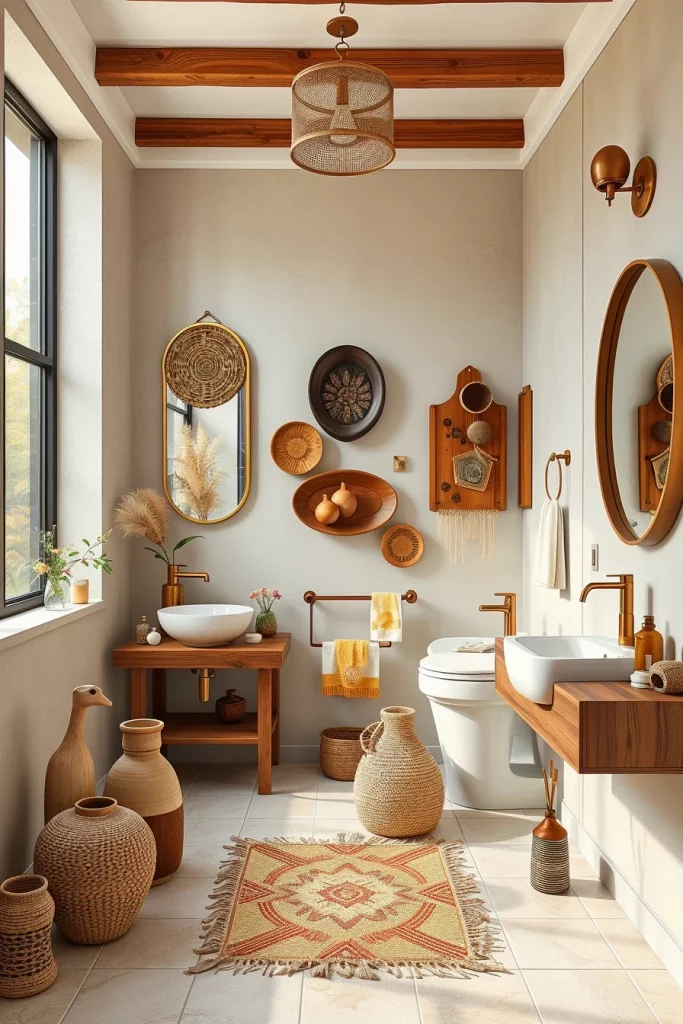 54 Modern Afrohemian Bathroom Decor Ideas For A Stylish And Relaxing Space