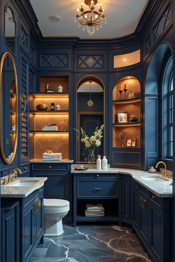 57 Navy Blue Bathroom Decor Ideas For A Stylish And Luxurious Space