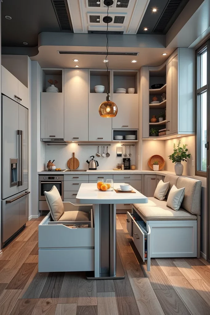 54 Compact Kitchen Design With Smart Storage Ideas For Stylish Small Spaces