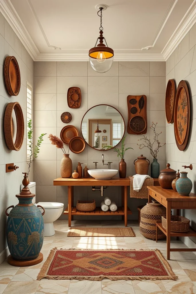 54 Modern Afrohemian Bathroom Decor Ideas For A Stylish And Relaxing Space