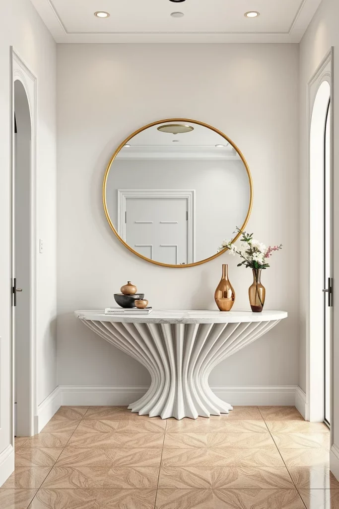 53 Curved Furniture Small Hallway Design Ideas For A Stylish And Space-Saving Entryway