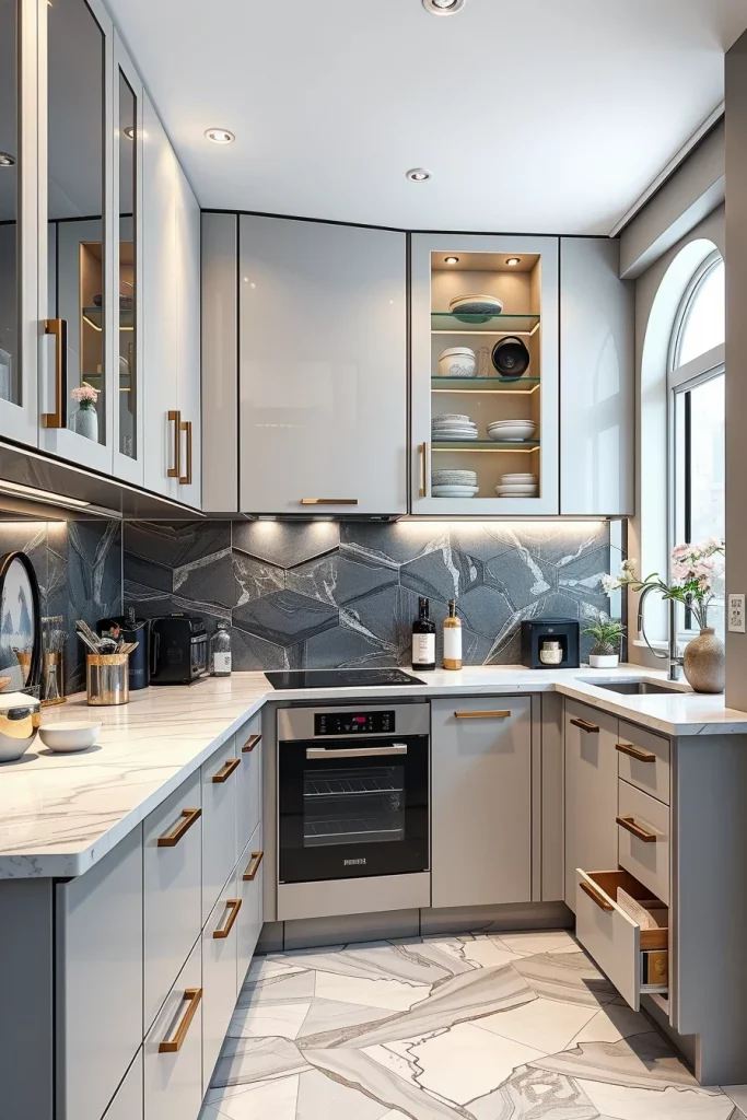 54 Compact Kitchen Design With Smart Storage Ideas For Stylish Small Spaces