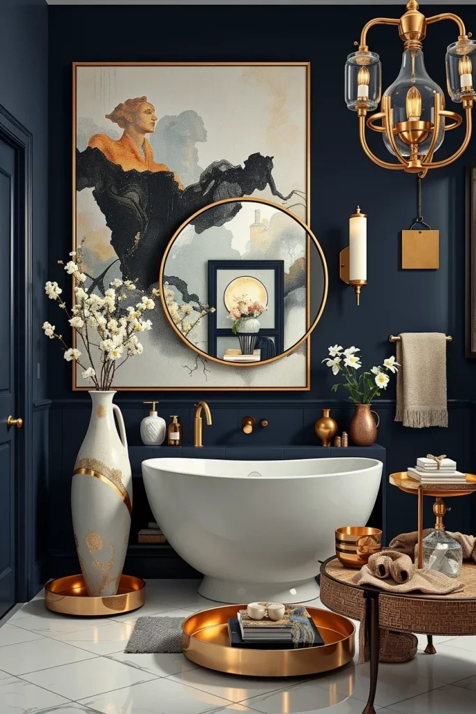 57 Navy Blue Bathroom Decor Ideas For A Stylish And Luxurious Space