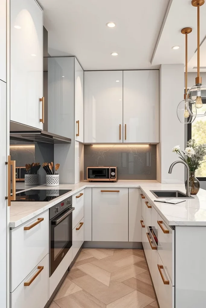54 Compact Kitchen Design With Smart Storage Ideas For Stylish Small Spaces