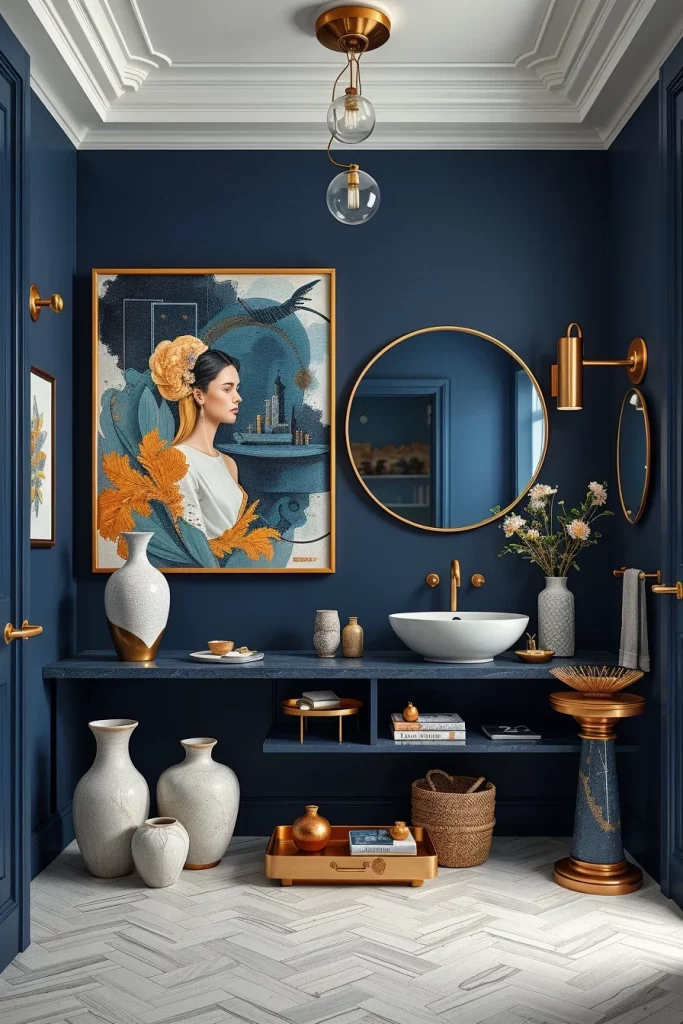 57 Navy Blue Bathroom Decor Ideas For A Stylish And Luxurious Space
