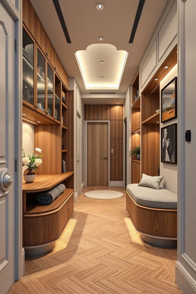 53 Curved Furniture Small Hallway Design Ideas For A Stylish And Space-Saving Entryway