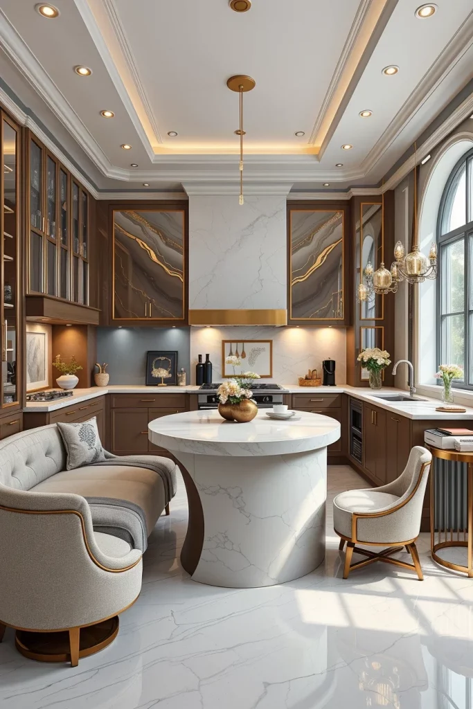 57 Curved Furniture Small Kitchen Design Ideas For A Stylish And Space-Saving Home