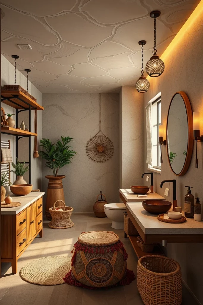 54 Modern Afrohemian Bathroom Decor Ideas For A Stylish And Relaxing Space