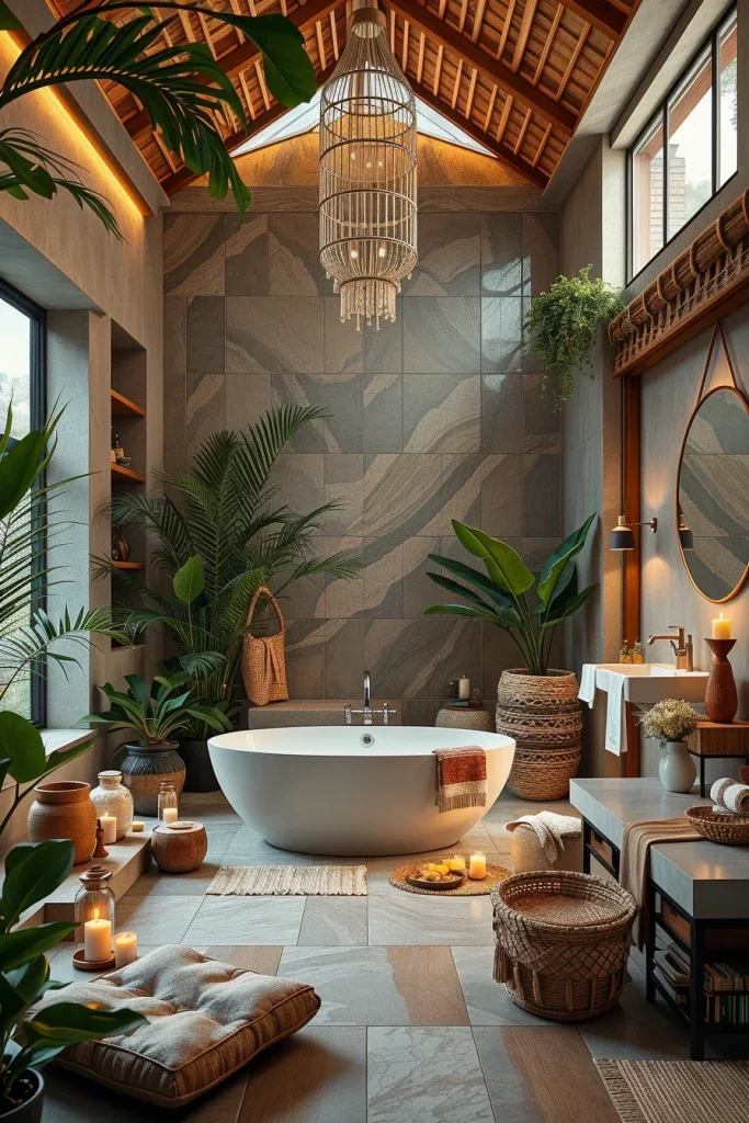 54 Modern Afrohemian Bathroom Decor Ideas For A Stylish And Relaxing Space