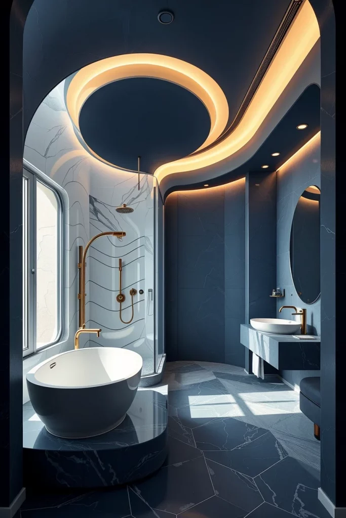 57 Navy Blue Bathroom Decor Ideas For A Stylish And Luxurious Space