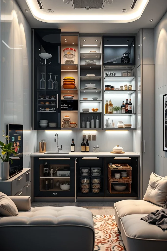 54 Compact Kitchen Design With Smart Storage Ideas For Stylish Small Spaces