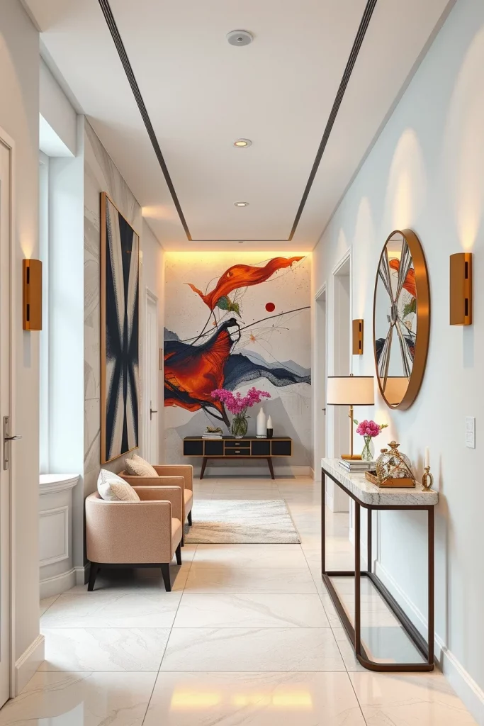 57 Modern Narrow Hallway Decorating Ideas To Transform Small Spaces