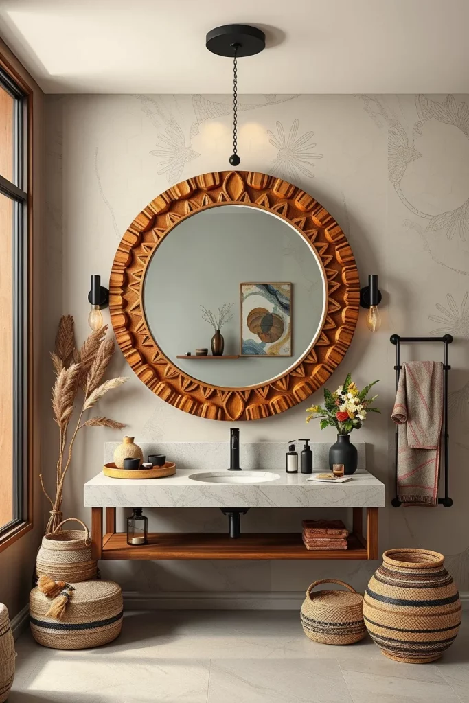 54 Modern Afrohemian Bathroom Decor Ideas For A Stylish And Relaxing Space
