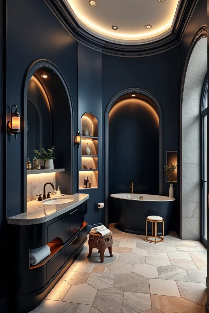 57 Navy Blue Bathroom Decor Ideas For A Stylish And Luxurious Space