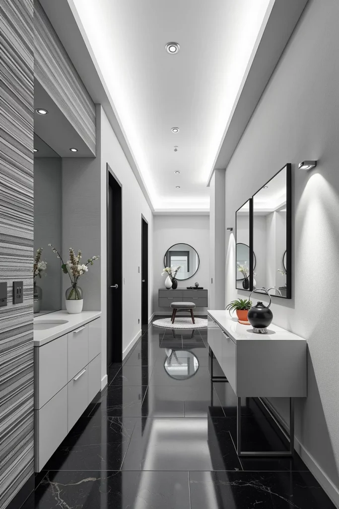 57 Modern Narrow Hallway Decorating Ideas To Transform Small Spaces