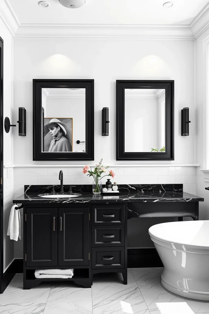 54 Black And White Bathroom Decor Ideas For A Stylish And Timeless Space