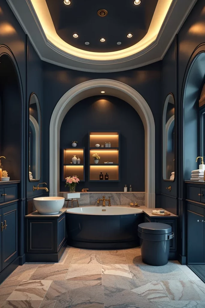 57 Navy Blue Bathroom Decor Ideas For A Stylish And Luxurious Space