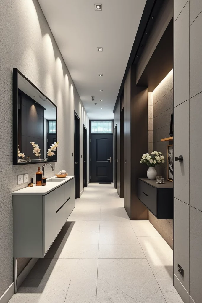 57 Modern Narrow Hallway Decorating Ideas To Transform Small Spaces