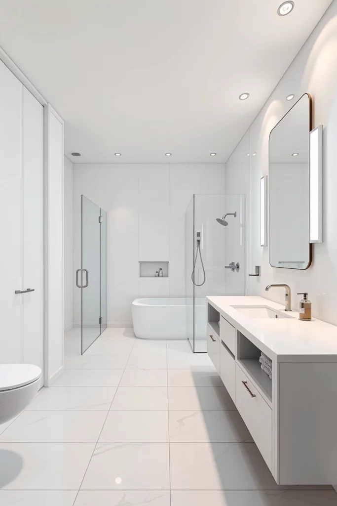 58 White Bathroom Decor Styling Ideas For A Timeless And Elegant Space