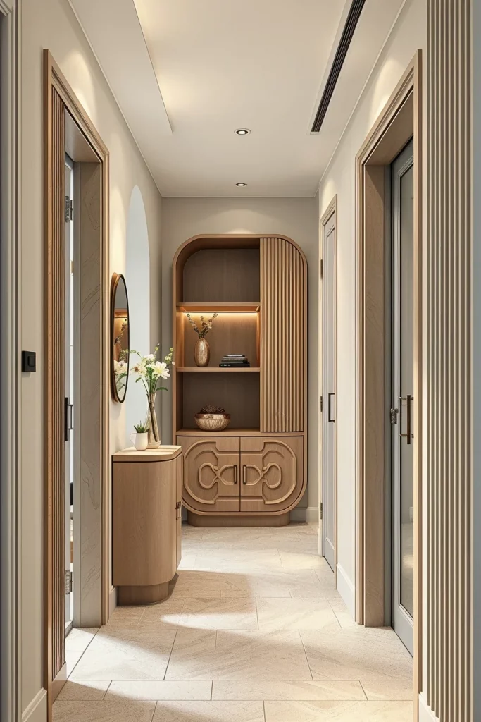 53 Curved Furniture Small Hallway Design Ideas For A Stylish And Space-Saving Entryway