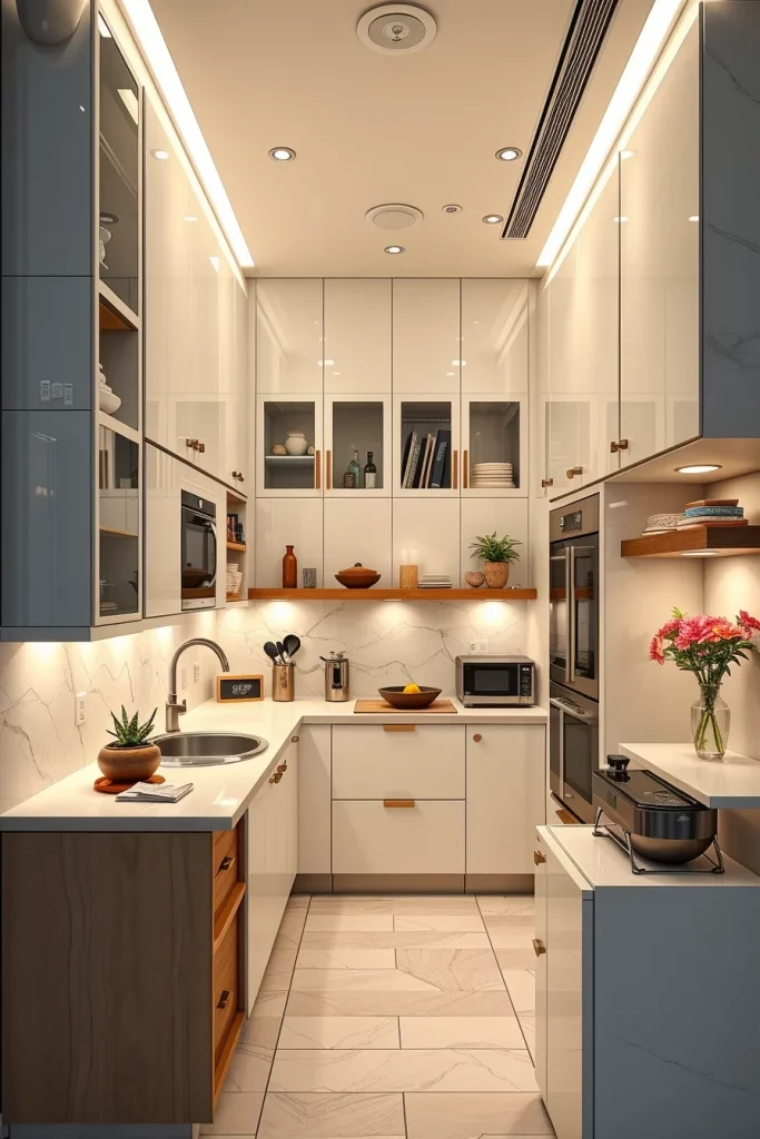 54 Compact Kitchen Design With Smart Storage Ideas For Stylish Small Spaces