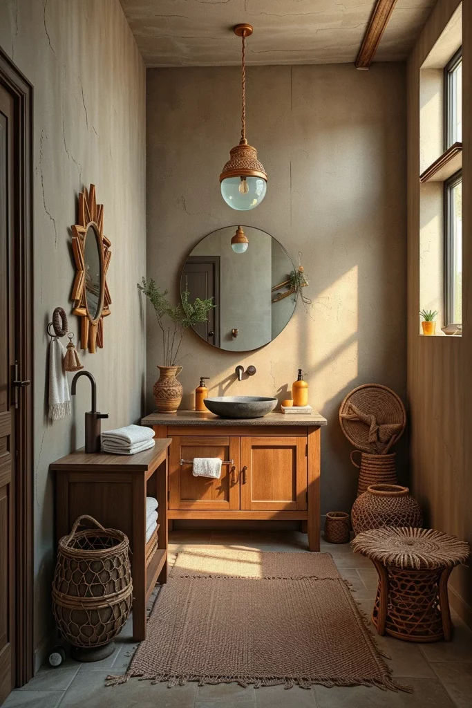 54 Modern Afrohemian Bathroom Decor Ideas For A Stylish And Relaxing Space