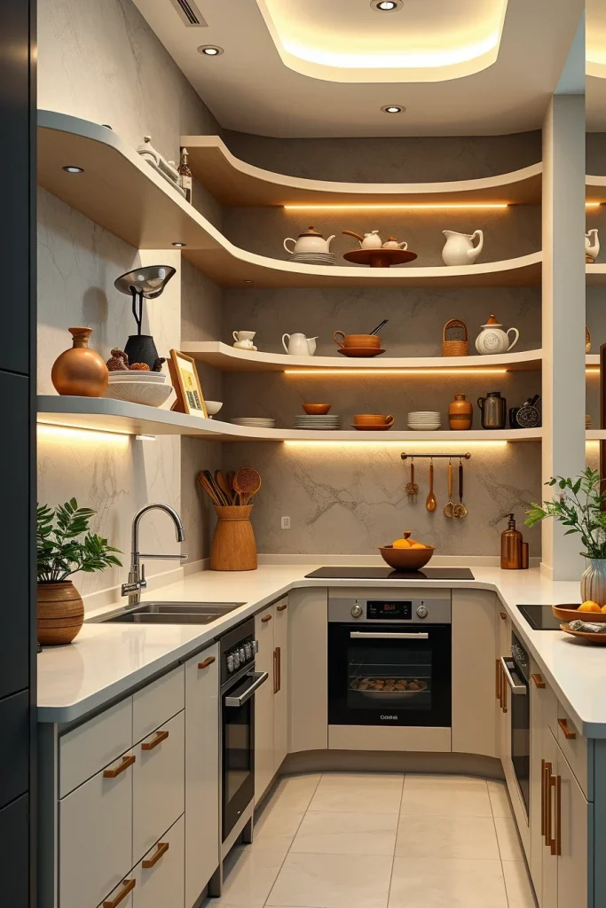 57 Curved Furniture Small Kitchen Design Ideas For A Stylish And Space-Saving Home