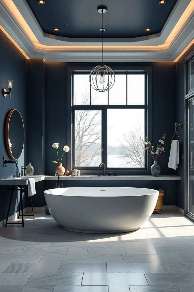 57 Navy Blue Bathroom Decor Ideas For A Stylish And Luxurious Space