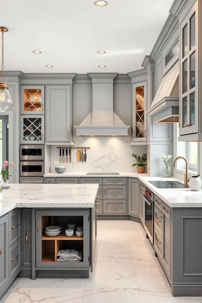 56 Gray White Kitchen Organization Ideas For A Stylish And Clutter-Free Space