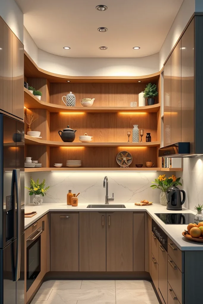 57 Curved Furniture Small Kitchen Design Ideas For A Stylish And Space-Saving Home