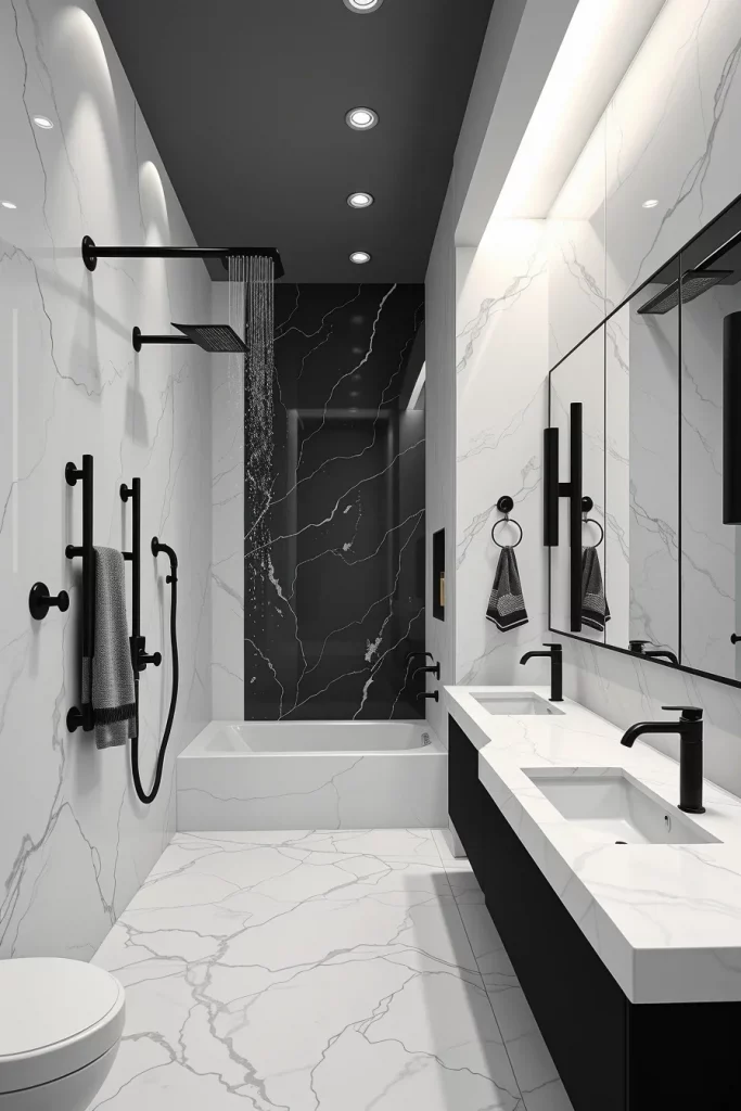 54 Black And White Bathroom Decor Ideas For A Stylish And Timeless Space