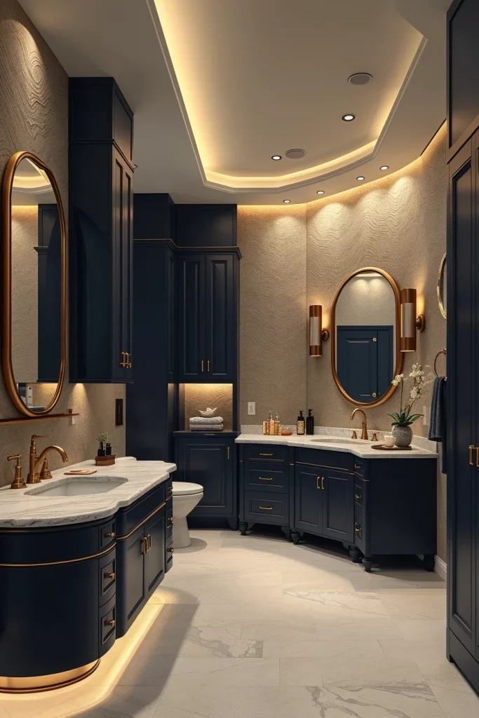 57 Navy Blue Bathroom Decor Ideas For A Stylish And Luxurious Space