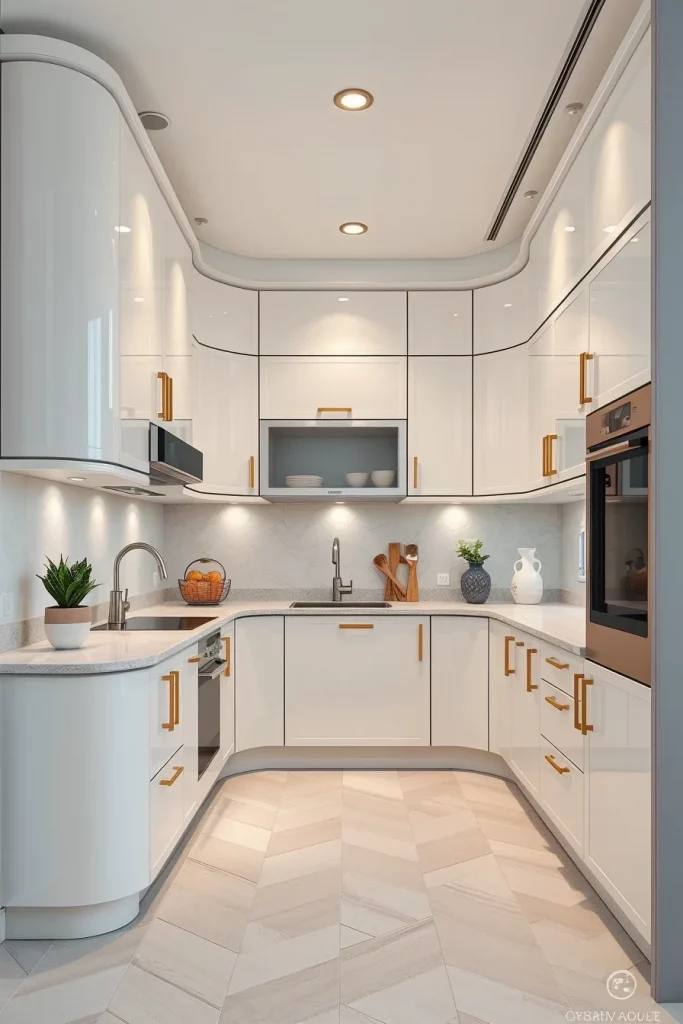 57 Curved Furniture Small Kitchen Design Ideas For A Stylish And Space-Saving Home
