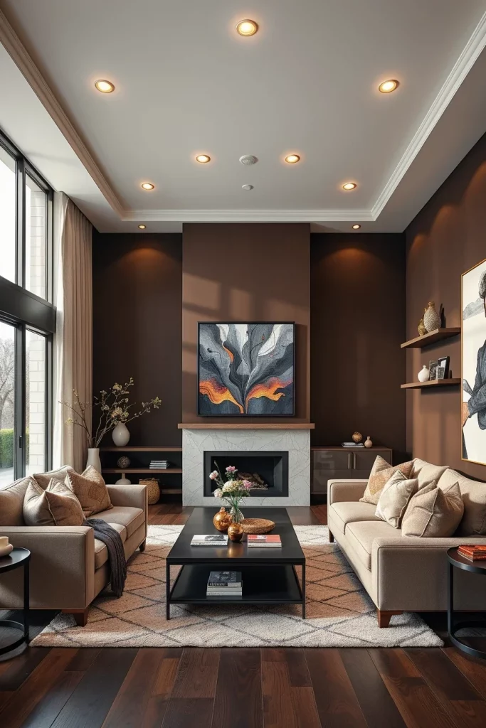 59 Chocolate Brown Living Room Ideas For A Cozy And Elegant Home