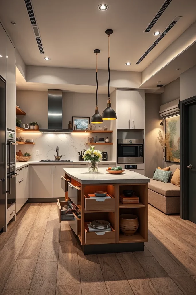 54 Compact Kitchen Design With Smart Storage Ideas For Stylish Small Spaces
