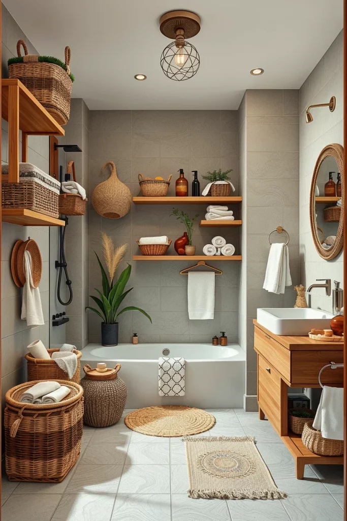 54 Modern Afrohemian Bathroom Decor Ideas For A Stylish And Relaxing Space