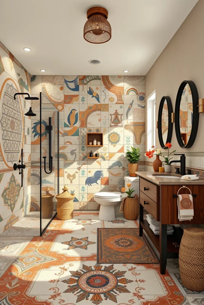 54 Modern Afrohemian Bathroom Decor Ideas For A Stylish And Relaxing Space