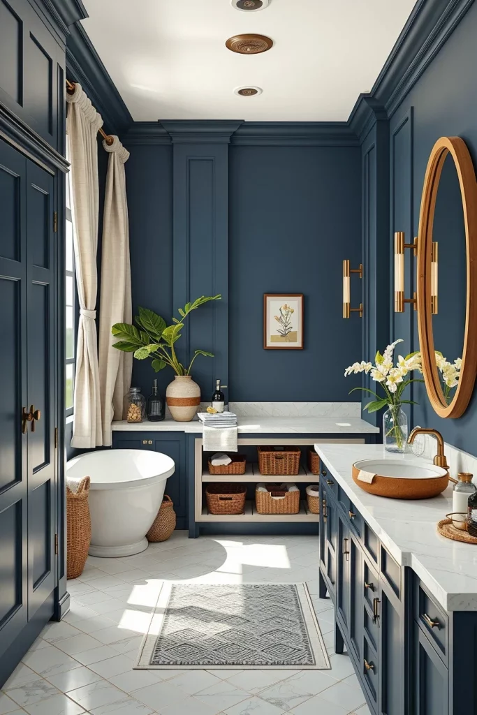 57 Navy Blue Bathroom Decor Ideas For A Stylish And Luxurious Space
