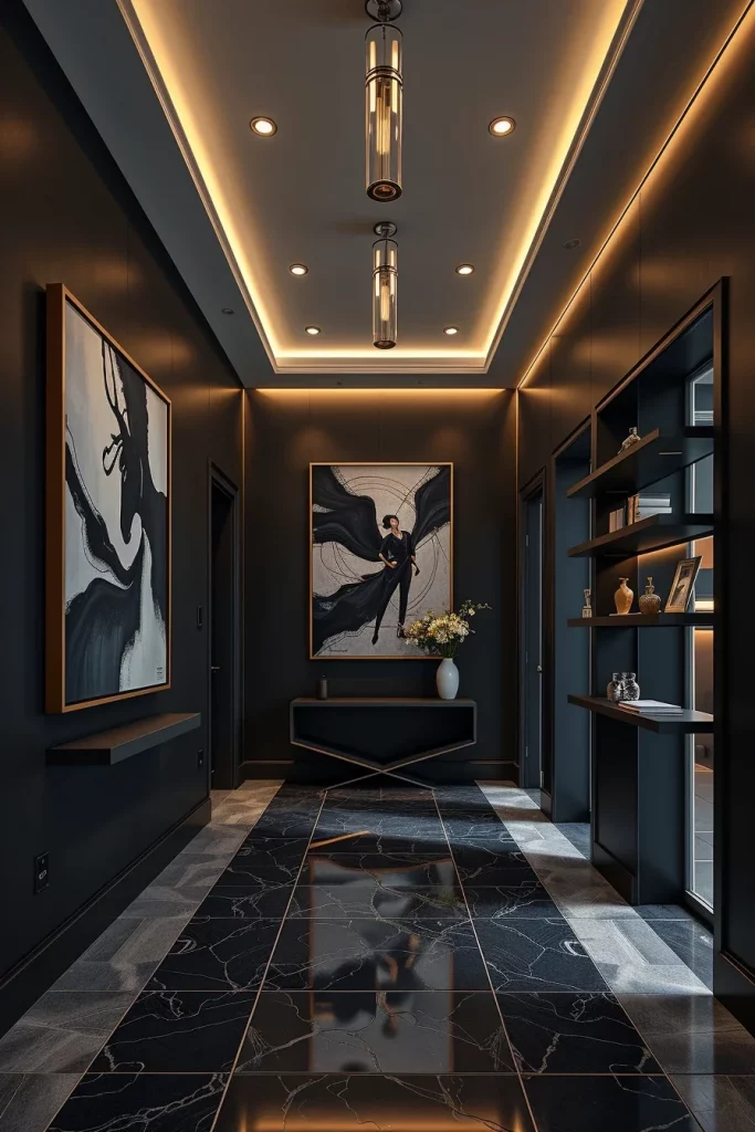 55 Modern Dark Hallway Ideas For A Stylish And Dramatic Home Entrance