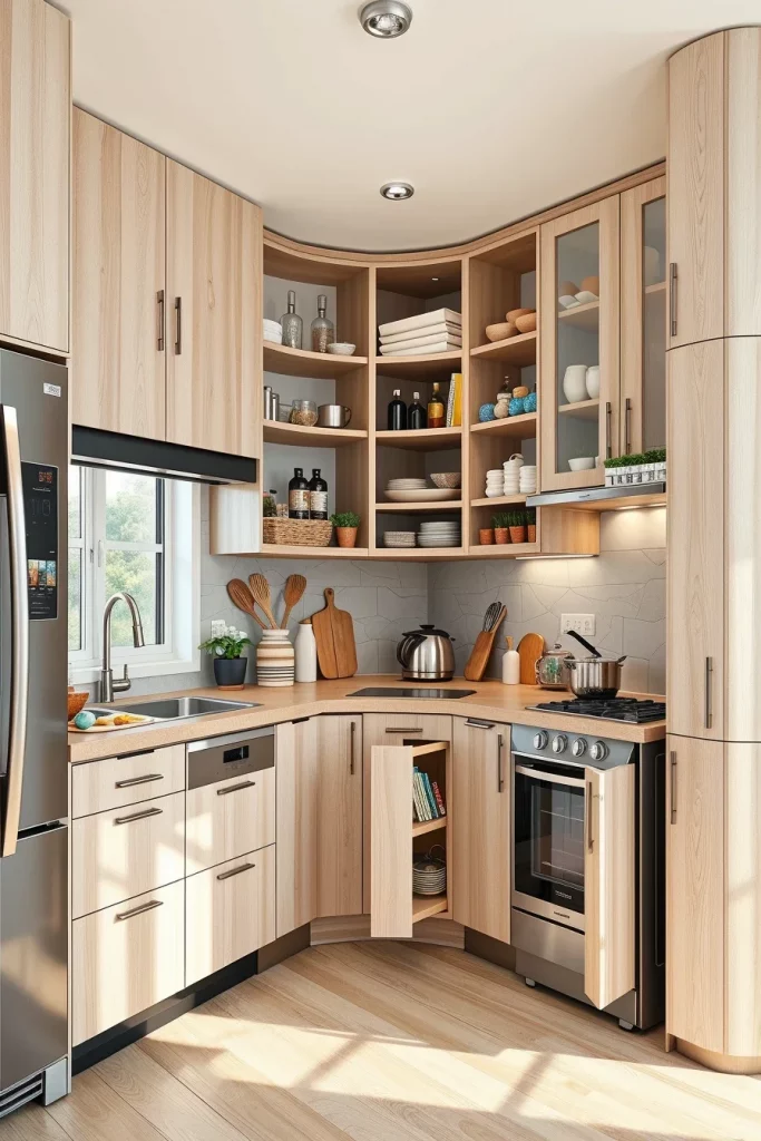 54 Compact Kitchen Design With Smart Storage Ideas For Stylish Small Spaces