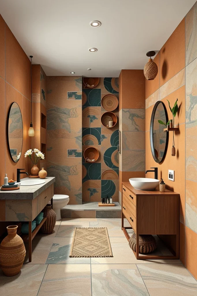 54 Modern Afrohemian Bathroom Decor Ideas For A Stylish And Relaxing Space