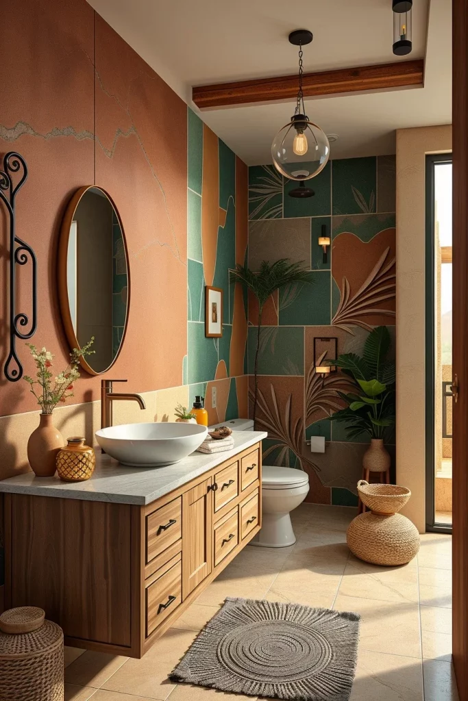 54 Modern Afrohemian Bathroom Decor Ideas For A Stylish And Relaxing Space