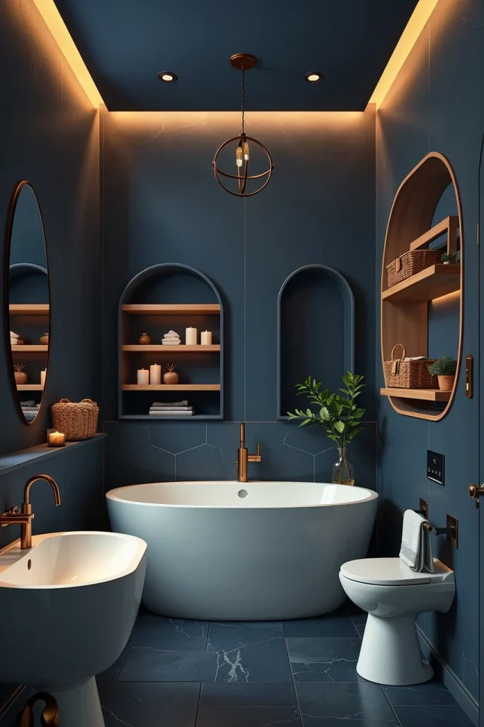 57 Navy Blue Bathroom Decor Ideas For A Stylish And Luxurious Space