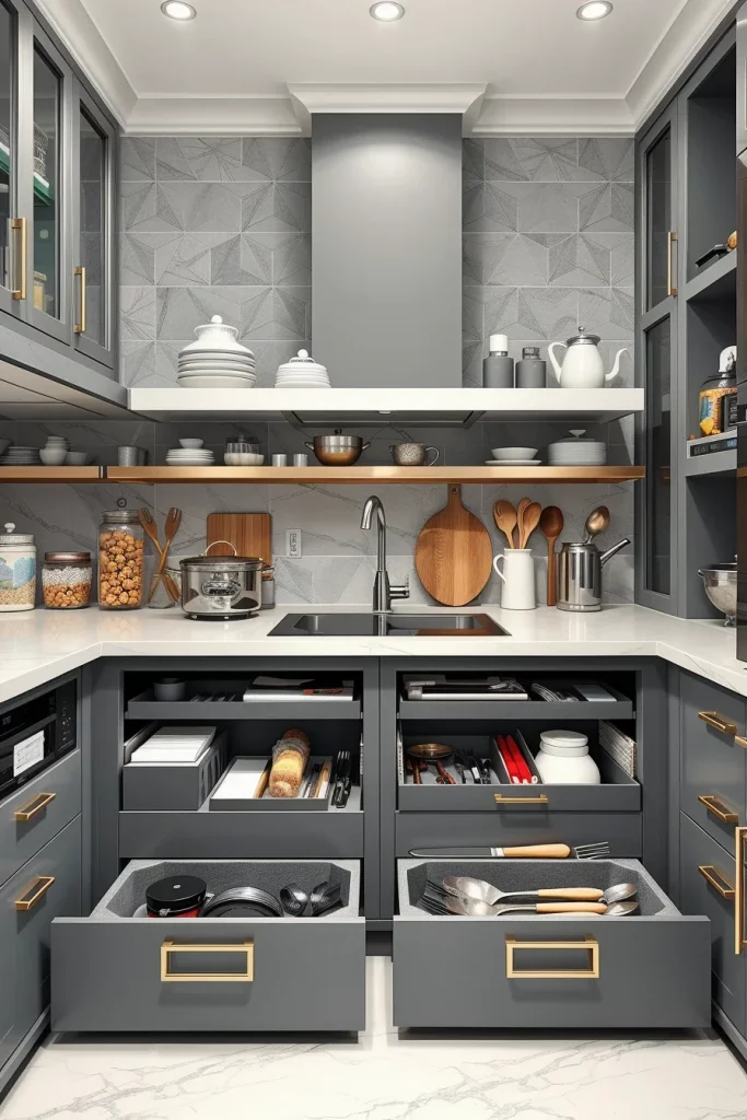 56 Gray White Kitchen Organization Ideas For A Stylish And Clutter-Free Space