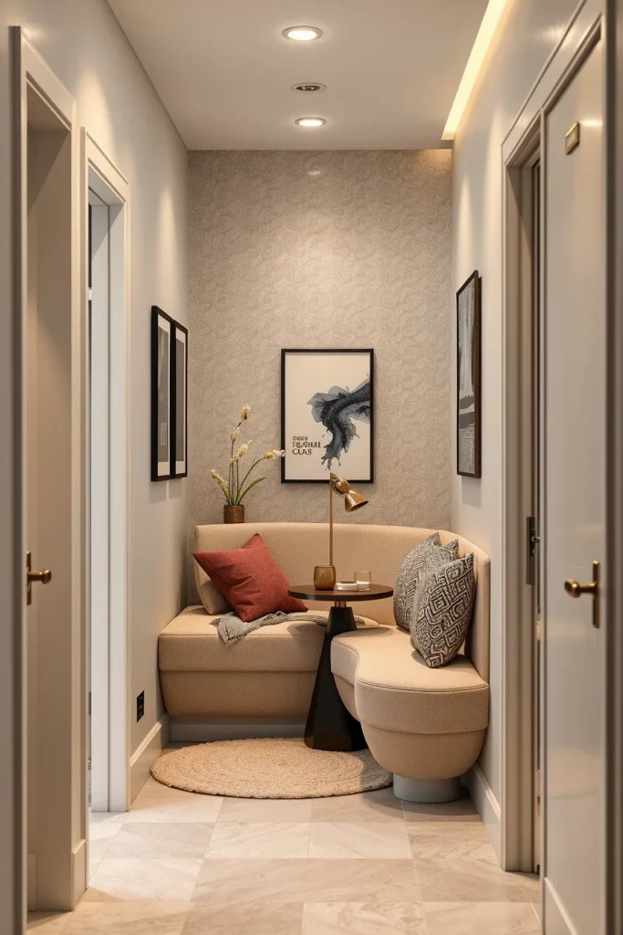 53 Curved Furniture Small Hallway Design Ideas For A Stylish And Space-Saving Entryway
