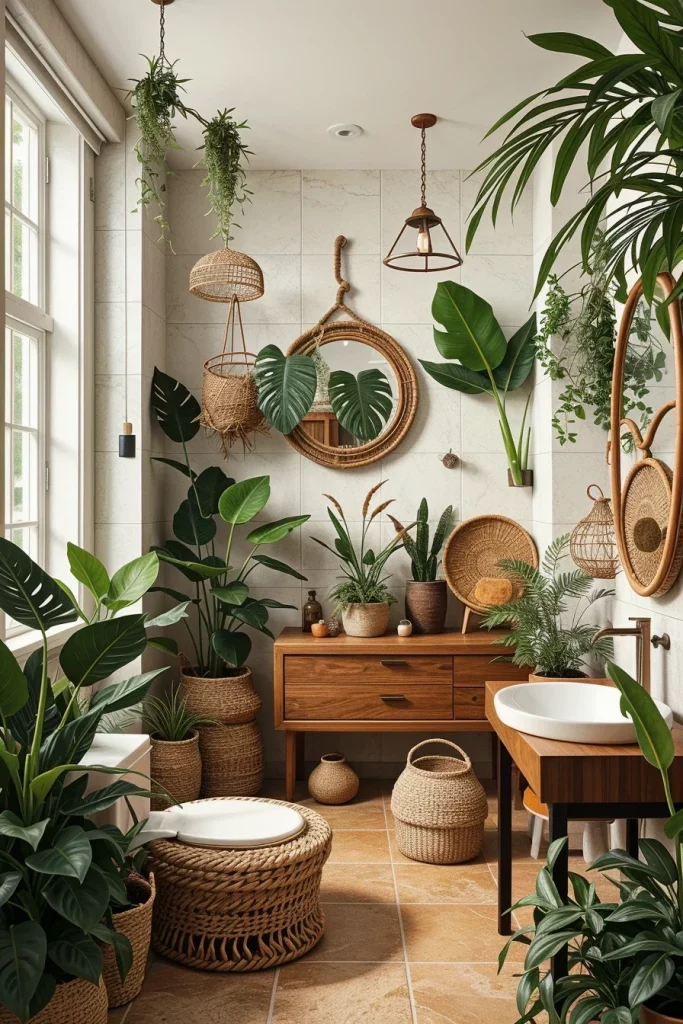 54 Modern Afrohemian Bathroom Decor Ideas For A Stylish And Relaxing Space