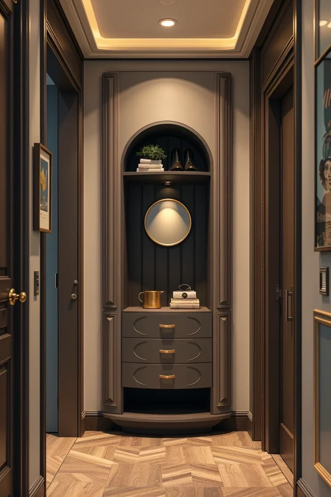 53 Curved Furniture Small Hallway Design Ideas For A Stylish And Space-Saving Entryway