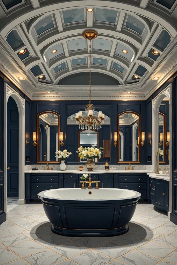 57 Navy Blue Bathroom Decor Ideas For A Stylish And Luxurious Space