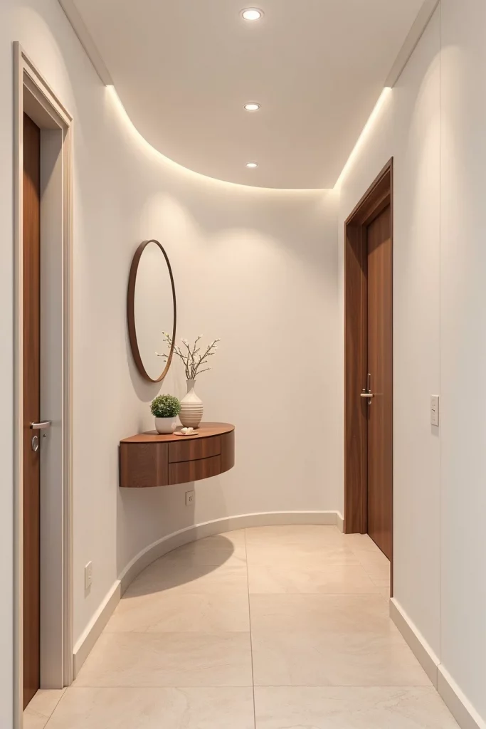 53 Curved Furniture Small Hallway Design Ideas For A Stylish And Space-Saving Entryway